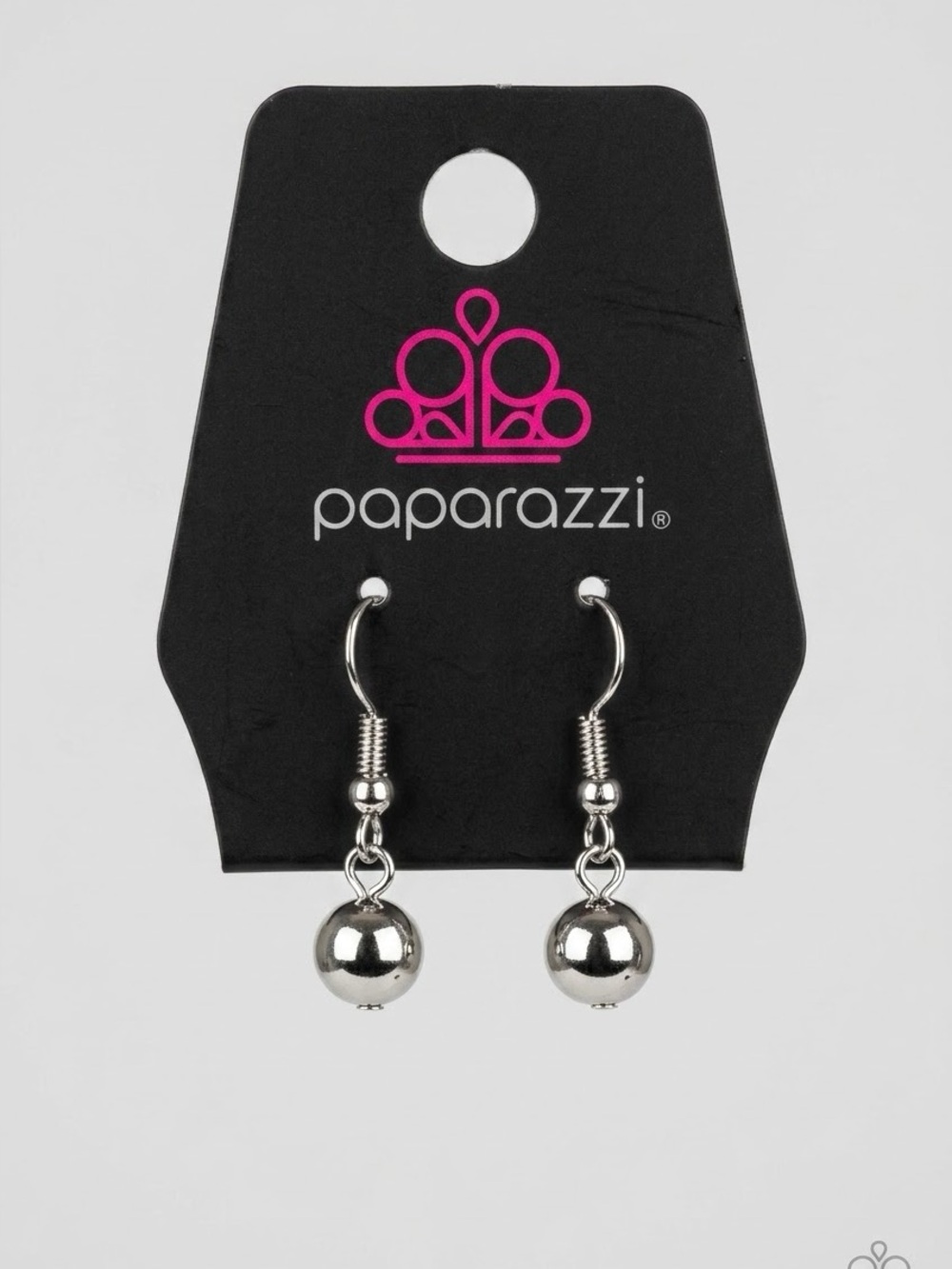 Paparazzi Silver Ball Drop Earrings NWT Hook Backing Fashion Jewelry